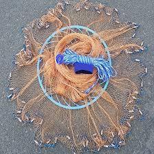 Фото Сети (ДЛЯ ПРОМЫШЛЕННОГО ЛОВА), Парашюты (кастинговые сети) (ДЛЯ ПРОМЫШЛЕННОГО ЛОВА) КАСТИНГОВАЯ СЕТЬ С КОЛЬЦОМ ФРИЗБИ ИЗ НИТИ