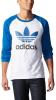 Свитшот реглан adidas (Premium-class) синий с белым
