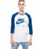Свитшот реглан Nike (Premium-class) белый с синим XL