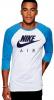 Свитшот реглан Nike (Premium-class) белый с синим