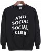 Свитшот реглан Anti Social Social Club (Premium-class) черный XS