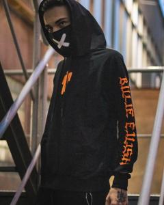 Фото Одежда Худи унисекс Billie Eilish Gothic Черно-оранжевый