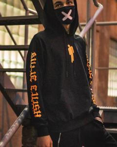 Фото Одежда Худи унисекс Billie Eilish Gothic Черно-оранжевый