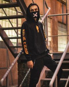 Фото Одежда Худи унисекс Billie Eilish Gothic Черно-оранжевый