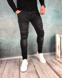 Фото Одежда Джинсы Молния Черные