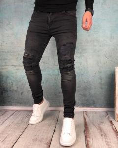 Фото Одежда Джинсы Молния Черные