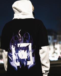 Фото Одежда Худи унисекс Пушка Огонь Flame Черно-белое