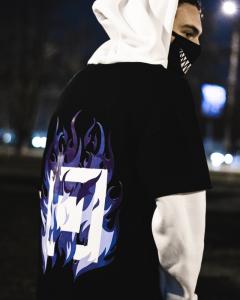 Фото Одежда Худи унисекс Пушка Огонь Flame Черно-белое