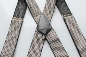 Фото  Мужские подтяжки Paolo Udini с окантовкой серые