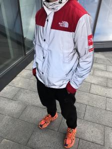 Фото  Рефлективная Куртка Supreme x The north face 