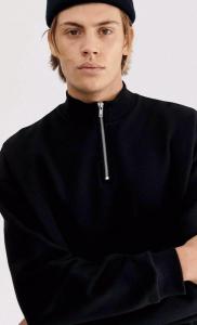 Фото Одежда Свитшот с замком черный DNK - HALF ZIP
