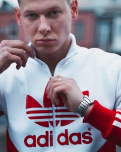 Фото Одежда Худи-зиппер Adidas Thrino Красно-белый