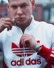  Худи-зиппер Adidas Thrino Красно-белый Спортивные кофты, толстовки, куртки мужские в Украине