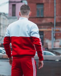 Фото Одежда Худи-зиппер Adidas Thrino Красно-белый