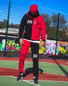 Фото Одежда Спортивные штаны Sad Smile Черно-Красные