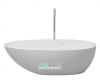 Ванна каменная отдельностоящая овальная Istone Olivia 170х83 см белый матовый WD6585