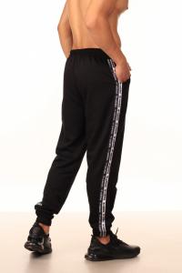 Фото  Штаны чёрные с двойным лампасом Adidas