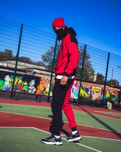 Фото Одежда Спортивный костюм Sad Smile Черно-Красный