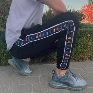 Фото Одежда Штаны Kappa черные с цветным лампасом