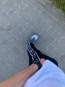 Фото Одежда Штаны Kappa черные с цветным лампасом