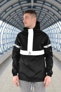 Фото  Ветровка Анорак Puma XTG Savannah (чёрно-белая)