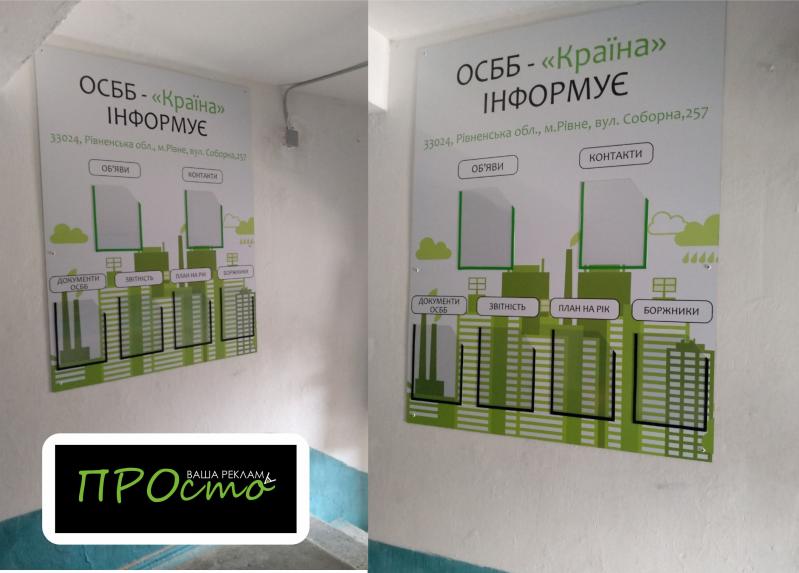 Внутрішнє оформлення торгових точок - вивіски, оформлення шоуруму, рецепції, стенди, картини