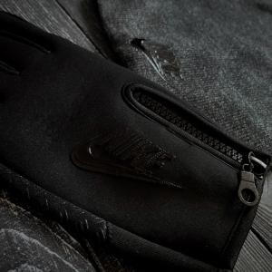 Фото Шапки, кепки Мужской комплект шапка серая + перчатки черные Nike зимний.