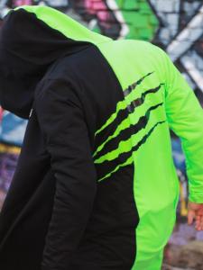 Фото Одежда Мантия унисекс двухцветная черно-зелёный Пушка Огонь Scratch