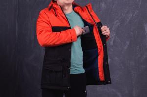 Фото  Парка Зима Nike мужская оранжево-черная