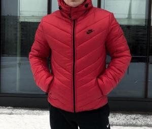 Фото  Зимняя Куртка  Nike, Найк,Красный 