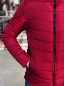 Фото  Мужская Весенняя куртка пуховик (Осень) красная