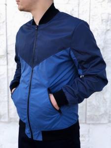 Фото  Бомбер Весенний мужской синий