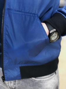 Фото  Бомбер Весенний мужской синий