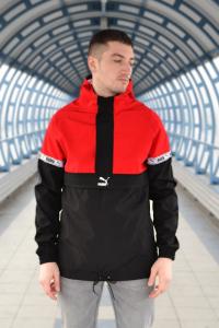 Фото  Ветровка Анорак Puma XTG Savannah (чёрно-красная)