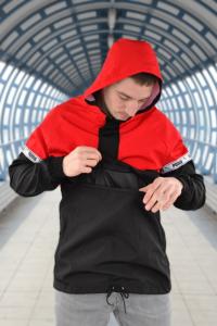 Фото  Ветровка Анорак Puma XTG Savannah (чёрно-красная)