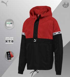 Фото  Ветровка Анорак Puma XTG Savannah (чёрно-красная)