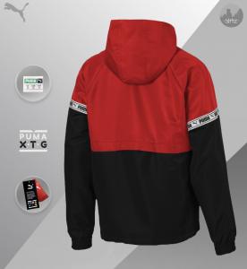 Фото  Ветровка Анорак Puma XTG Savannah (чёрно-красная)