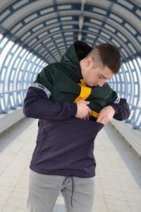 Фото Ветровка Анорак Puma XTG Savannah (зелёно-синий)