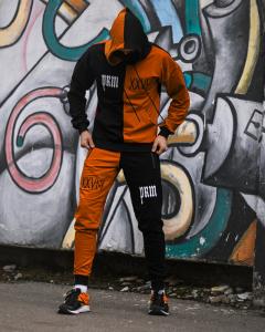 Фото Одежда Весенний костюм sad smile черный + оранжевый