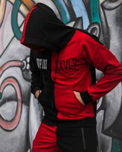 Фото Одежда Весенний спортивный костюм Sad & Smile │ Черно-красный