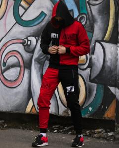 Фото Одежда Весенний спортивный костюм Sad & Smile │ Черно-красный