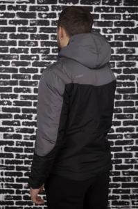 Фото  Мужская ветровка анорак  весна-осень Intruder Hypnotic (серо - черный)