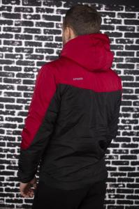 Фото  Мужская ветровка анорак весна-осень Intruder Hypnotic (красно - черный)