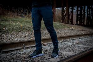 Фото  Теплые штаны карго синие Conqueror Intruder + подарок ключница