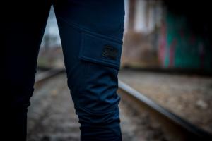 Фото  Теплые штаны карго синие Conqueror Intruder + подарок ключница