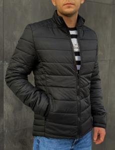 Фото  Мужская Весенняя чёрная куртка пуховик (Осень)