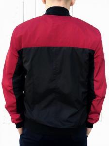 Фото  Бомбер Весенний мужской Красно-черный