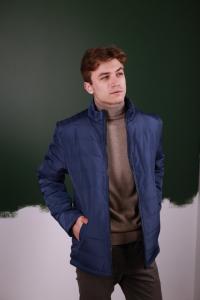 Фото  Мужская Весенняя Синий   куртка пуховик (Осень)