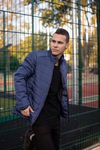 Фото  Мужская теплая синяя куртка  (Весна - Осень)