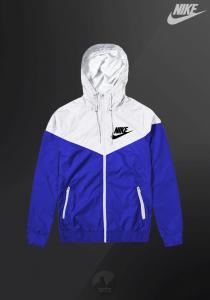 Фото  Ветровка Nike Windrunner Jacket (Бело-синий)